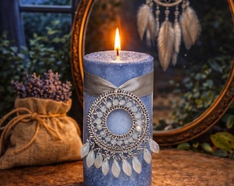 NIGHTFALL Spell Candle. Banishing Nightmare Spells, Protection During Sleep. Dream Magic. Night Magic.