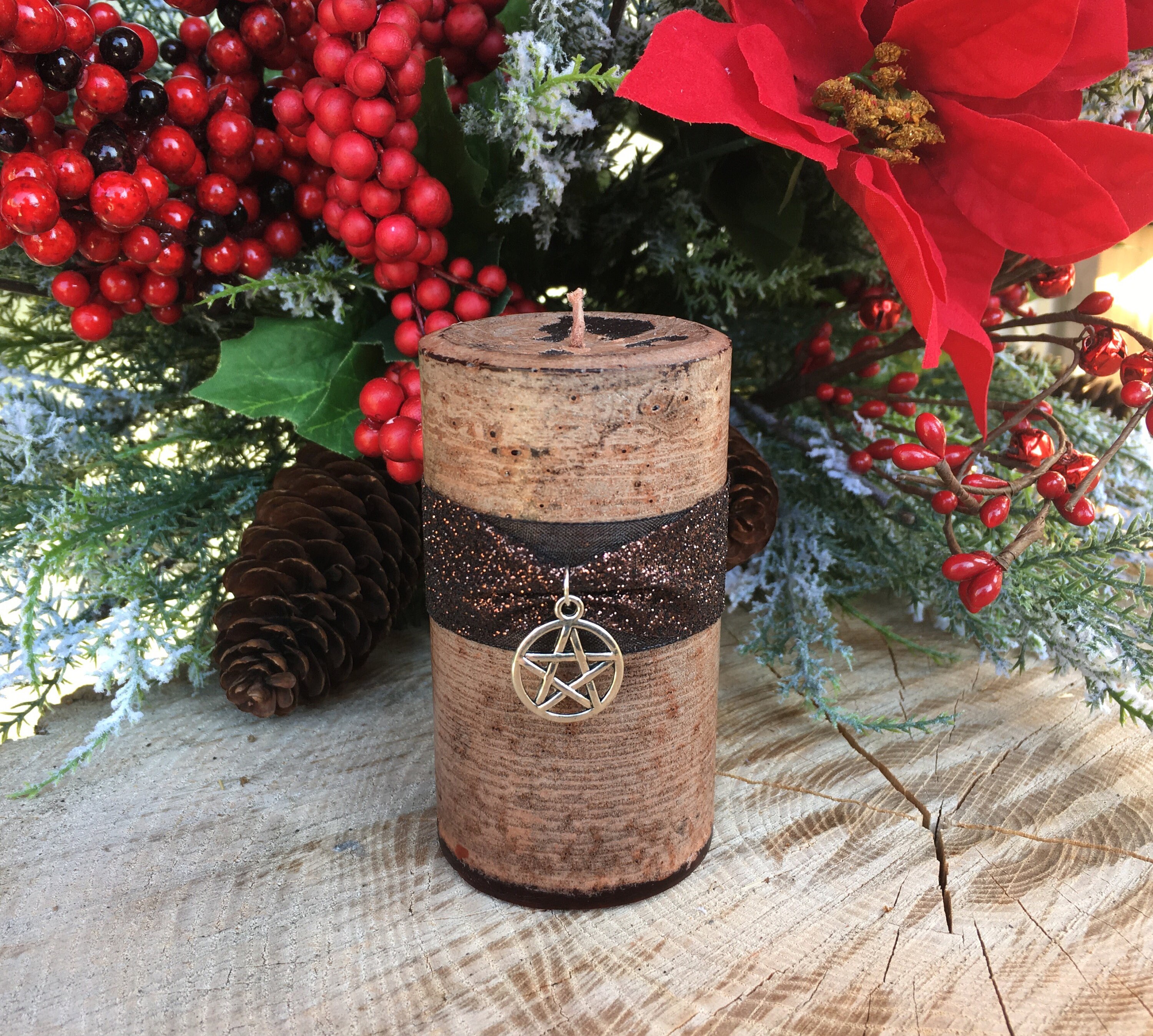 Yule Log™ Candle For Winter Solstice Yule Log Tradition and Etsy