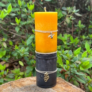 BEE BUSY Spell Candle. For Focus, Concentration, & Unstoppable Progress and Willpower. Reaching Your Goals.  Dual Action Spell Candle