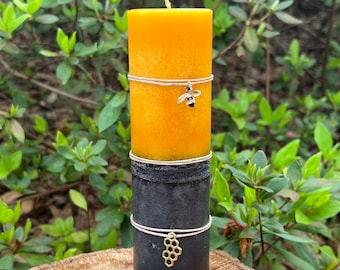 BEE BUSY Spell Candle. For Focus, Concentration, & Unstoppable Progress and Willpower. Reaching Your Goals.  Dual Action Spell Candle