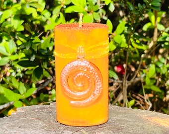 SUN SPIRAL Spell Candle. Peak Energy, Life & Vitality. Personal Growth. Success. Health and Wealth. Motitivation. Choose A Size