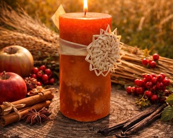 HARVEST SUN Spell Candle. Success & Reaping Reward Spells. Abundance Rituals. Choose A Size.