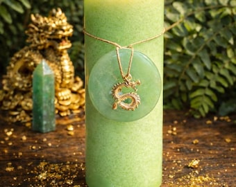 LUCK & PROSPERITY Spell Candle. Green Scented Pillar Candle. Witchy Ritual Candle. Make Luck Happen