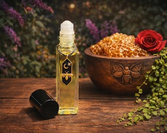 HONEY ROSE NIGHTS Spiritual Perfume Oil. For Intoxicating Allure & Irresistible Attraction. Come To Me Oil. Witch Apothecary