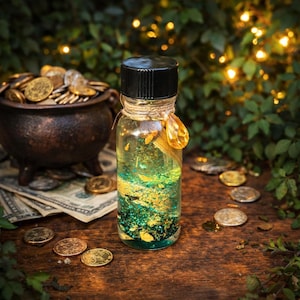 PAY ME Spell Oil, Financial Prosperity Ritual, with Basil & Mint