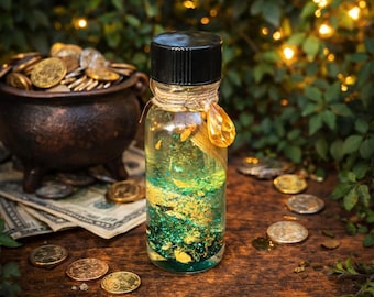 PAY ME Spell Oil, Financial Prosperity Ritual, with Basil & Mint
