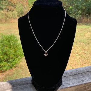 AQUARIUS & STERLING SILVER Necklace. Celebrating the Constellation Aquarius, The Water Bearer. 16”-18” Adjustable Necklace.