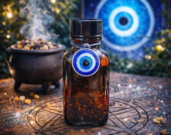 EVIL EYE Spell Oil. Evil Eye Protection, Breaking Curses/Jinxes. Witch Apothecary. Return To Sender Rituals.