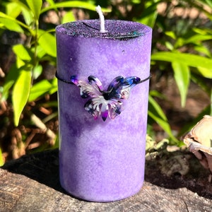 BLACK BUTTERFLY Spell Candle. For Ending Negative Patterns, Transitioning Through Dark Times. Ancestral Contact. Choose A Size.