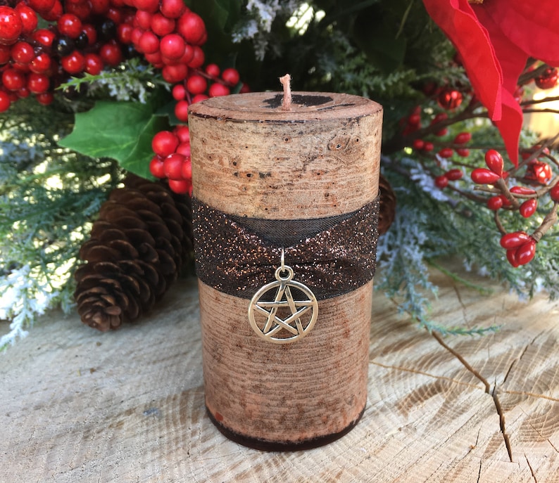 YULE LOG Spell Candle. For Winter Solstice Yule Log Etsy