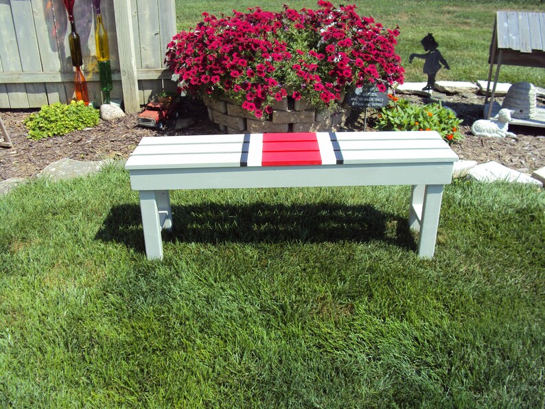 Outdoor Bench Ohio State Ohio State Buckeyes Wood Benches Etsy