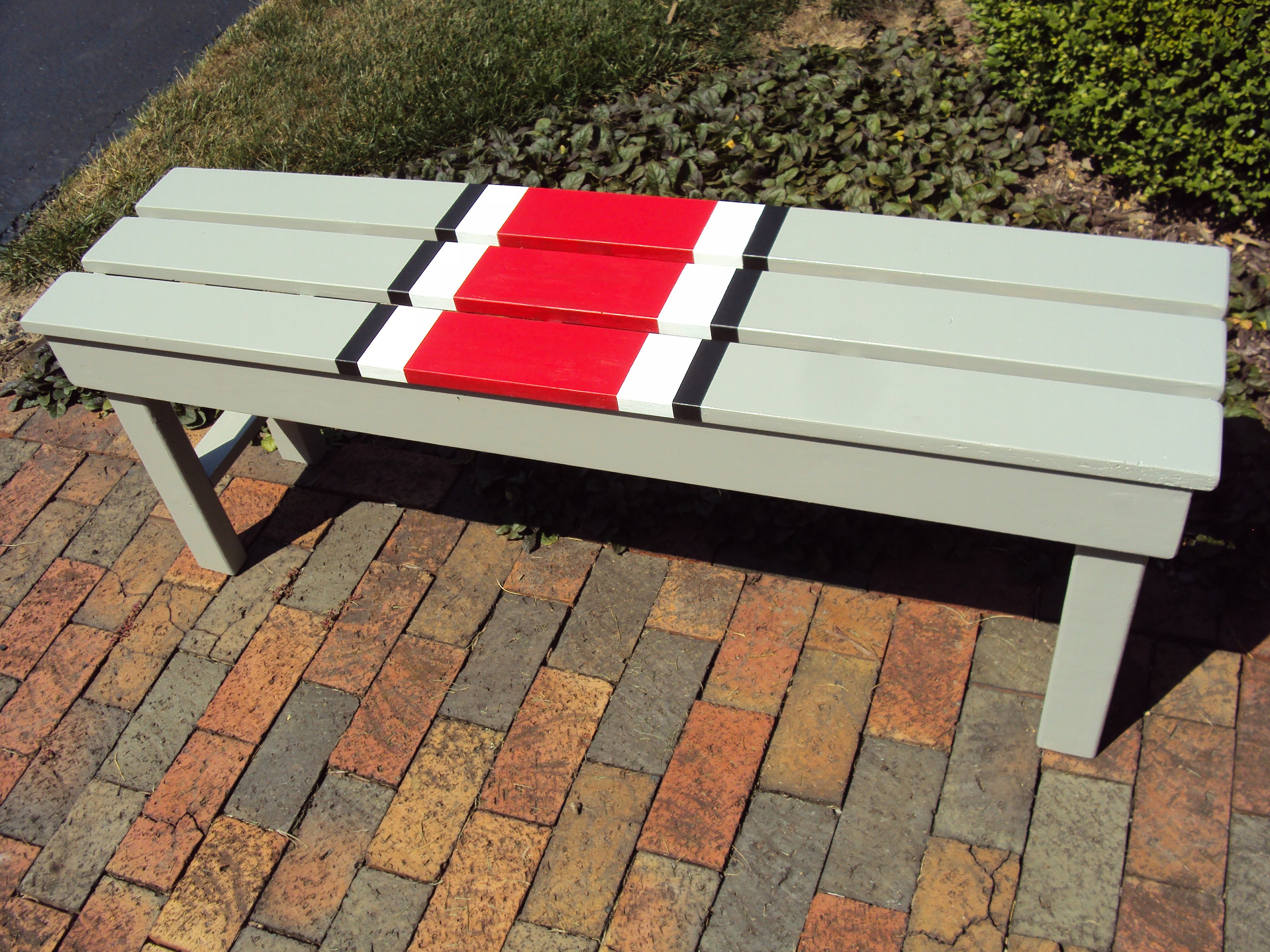 Outdoor Bench Ohio State Ohio State Buckeyes Wood Benches Etsy