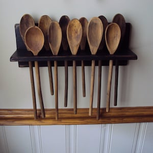 Wood Spoon, Wood Spoon Holder, Primitive Spoon, Primitive Spoon Holder, Handmade Spoon Holder, Wood Spoon Display, Gift Idea, Gift for Her
