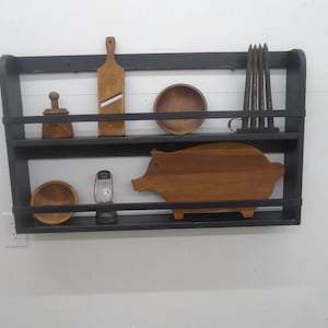 Handmade Bowl Rack Shelf in Your Choice of Color and Finish