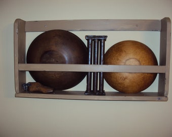 Bowl Shelf, Bowl Rack, Hanging Shelf, Hanging Rack, Wood Bowl, Wood Bowl Shelf, Wood Bowl Rack Primitive Bowl Shelf, Primitive Bowl Rack