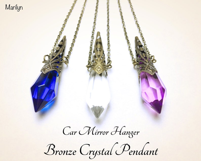 Bronze Crystal Pendant Magical Prism Divination Pendulum Car Image 0