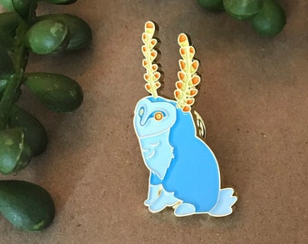 Blupee Enamel Pin ~Legend of Zelda: Tears of the Kingdom / Breath of the Wild ~Blue Rabbit Bubbulfrog Satori