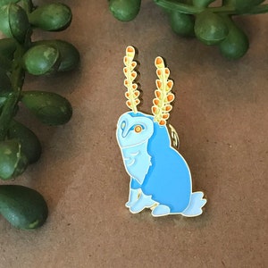 Blupee Enamel Pin ~Legend of Zelda: Tears of the Kingdom / Breath of the Wild ~Blue Rabbit Bubbulfrog Satori Bubble Frog