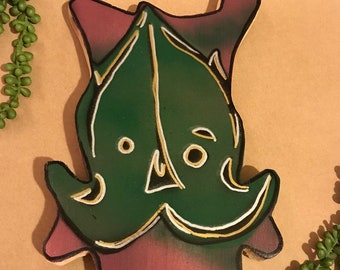Korok de madera hecho a mano n.° 013 ~ Decoración colgante de BOTW Zelda ~ Arte del videojuego Breath of the Wild