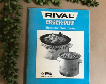 Rival Crock-Pot Stoneware Slow Cooker 1996 / FoodSaver Vac 1050 Vacuum Sealer 2000 ~ Original User Manual