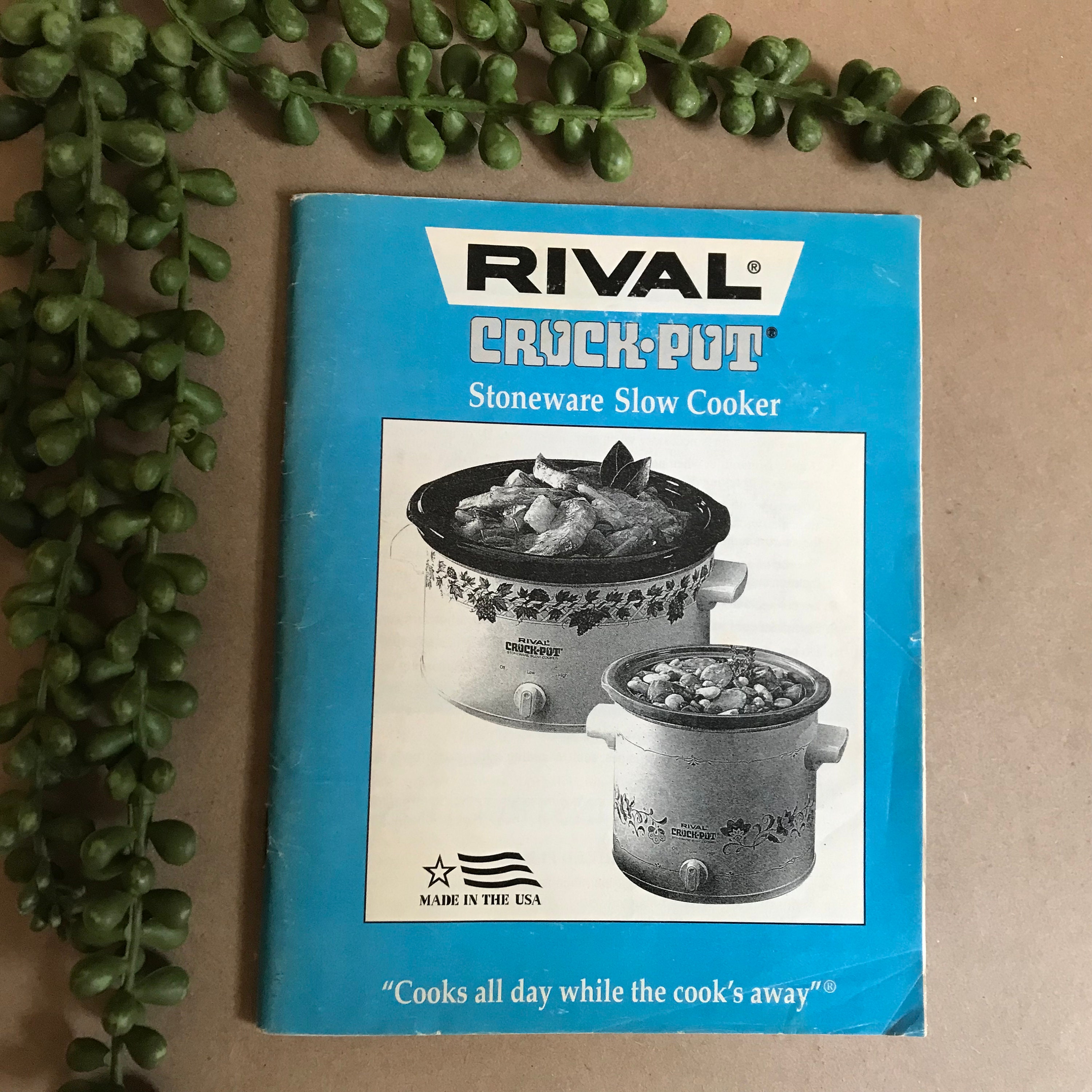 Rival Slow Cooker Crock-Pot Stoneware Purple Grapes 5 qt Model 3355