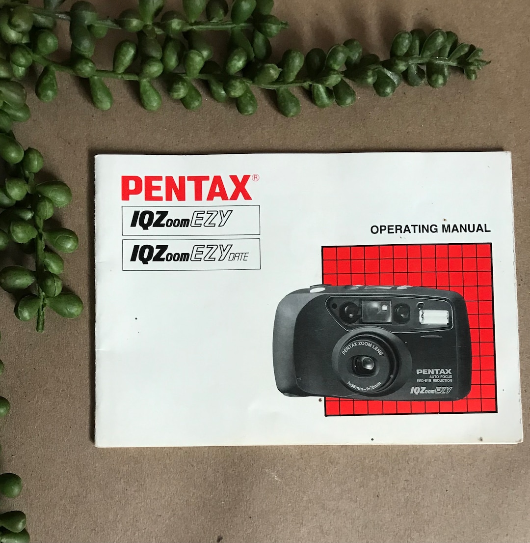 Original PENTAX Iqzoom EZY Camera Operating Manual ~ Vintage 1995 - Etsy