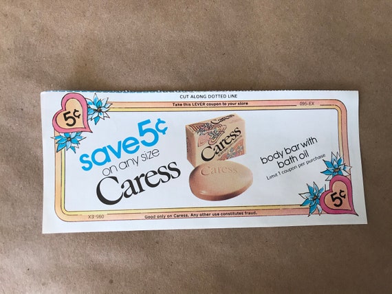 Vintage Caress Bar Soap Coupon Save .05 Cents Exp Dec. - Etsy