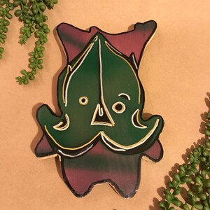 Handmade Wooden Korok #012 ~ Hanging BOTW Zelda Decor ~ Breath of the Wild Video Game Art