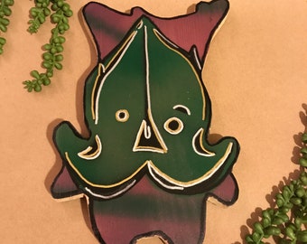 Korok de madera hecho a mano n.° 012 ~ Decoración colgante de BOTW Zelda ~ Arte del videojuego Breath of the Wild