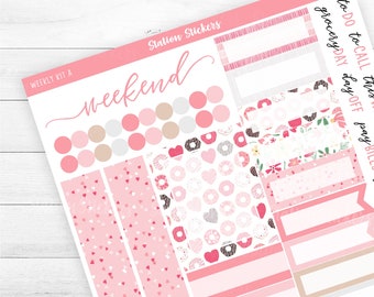 Valentine's Day Planner Sticker for Vertical Sticker Planner Weekly Hourly Planner Erin Condren Planner - Kit 270