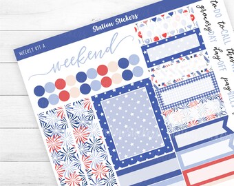 Memorial Day Planner Sticker for Vertical Sticker Planner Weekly Hourly Planner Erin Condren Planner - Kit 298