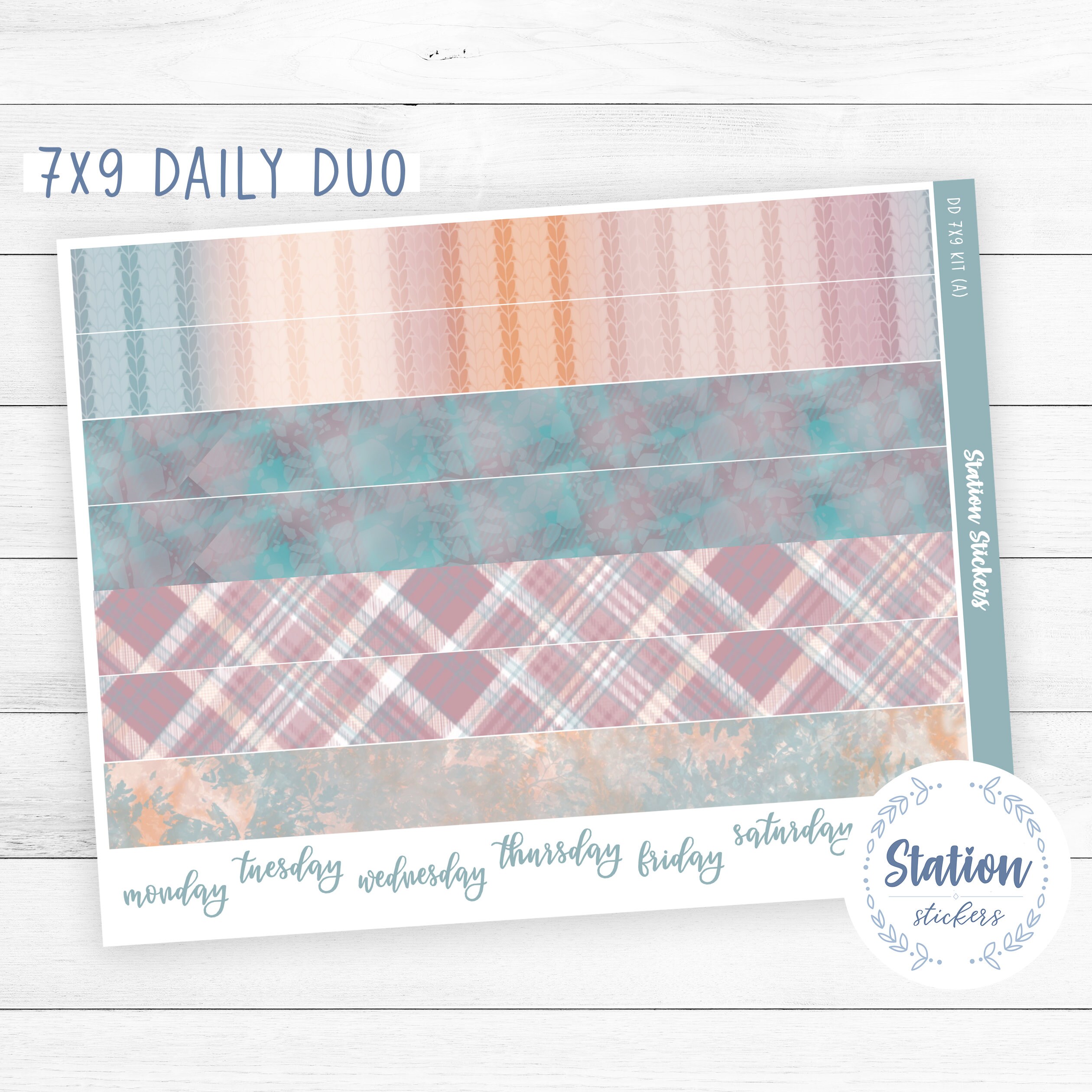 Daily Double Sticker Stickers Date Headers daily duo kit- planner stickers Daily Duo: Fall ...