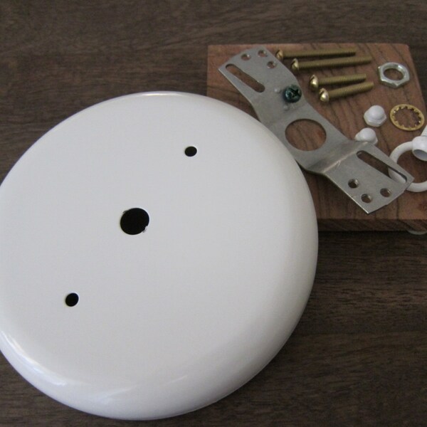 Ceiling Canopy Mount Kit - White - 12 Piece Handmade Lighting, Lamps, Pendants Complete Kit