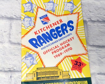 Vintage 1969-1970 Kitchener Rangers Official Hockey Program b4