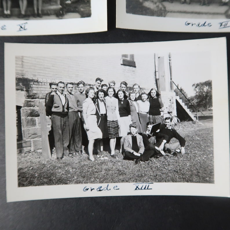 Lot of 5 Vintage Photos 1940s Glencoe Ontario High School Class Photos n1-16 zdjęcie 4