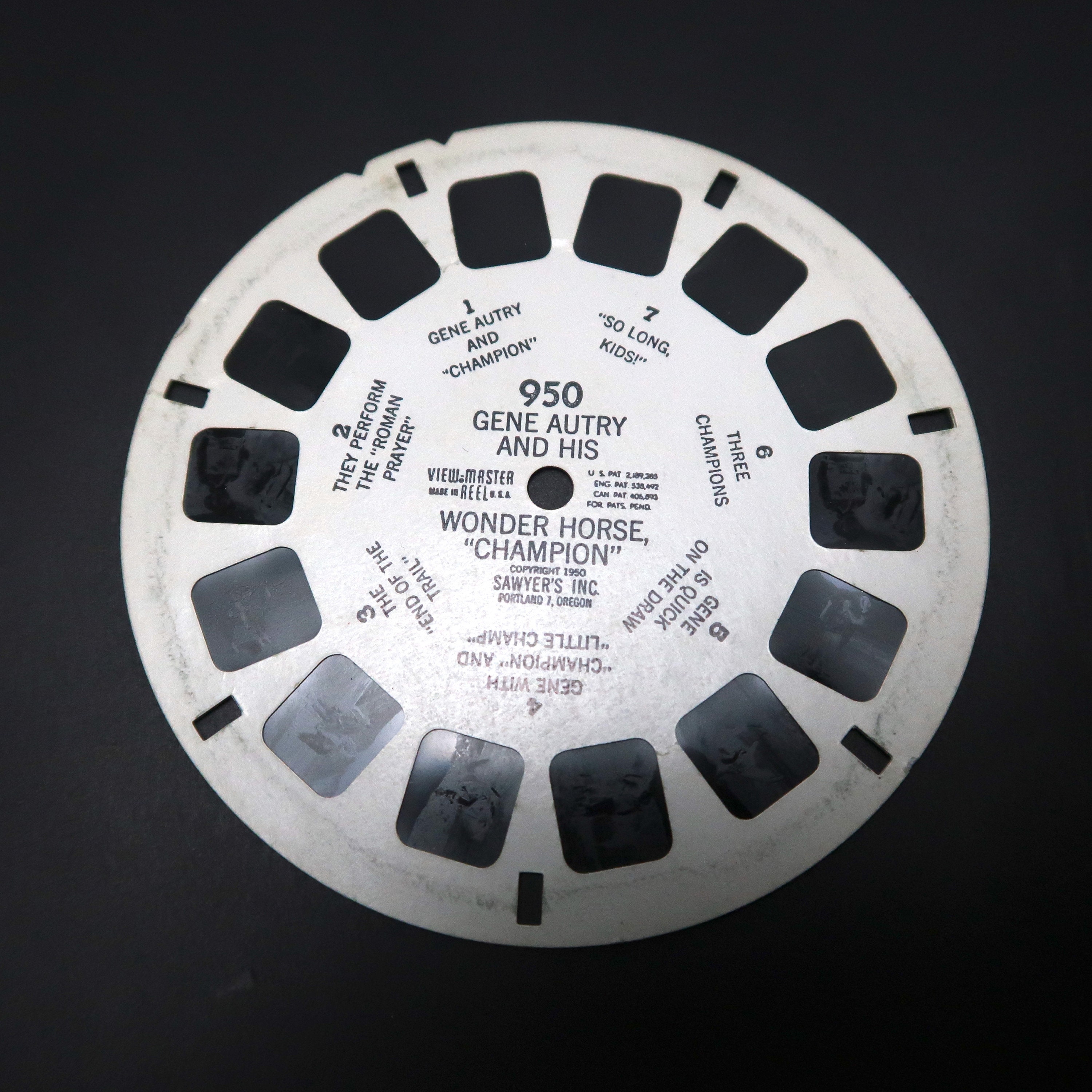 View-master Reel 950 Gene Autry and His Wonder Horse Champion T1