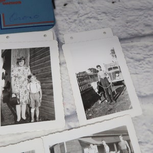 Lote de 11 fotos vintage de la década de 1940 País Agricultura Vacas Jóvenes Rural Ontario n1 imagen 4