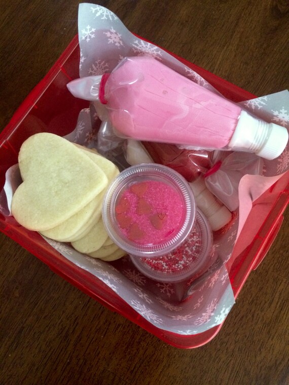 Valentine S Day Cookie Decorating Kit Perfect Party Etsy