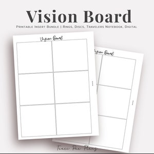 Pacote de encartes para impressão do Vision Board