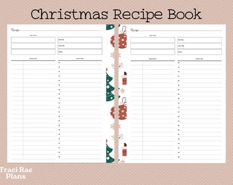 Printable Christmas Recipe Book US Letter & Digital