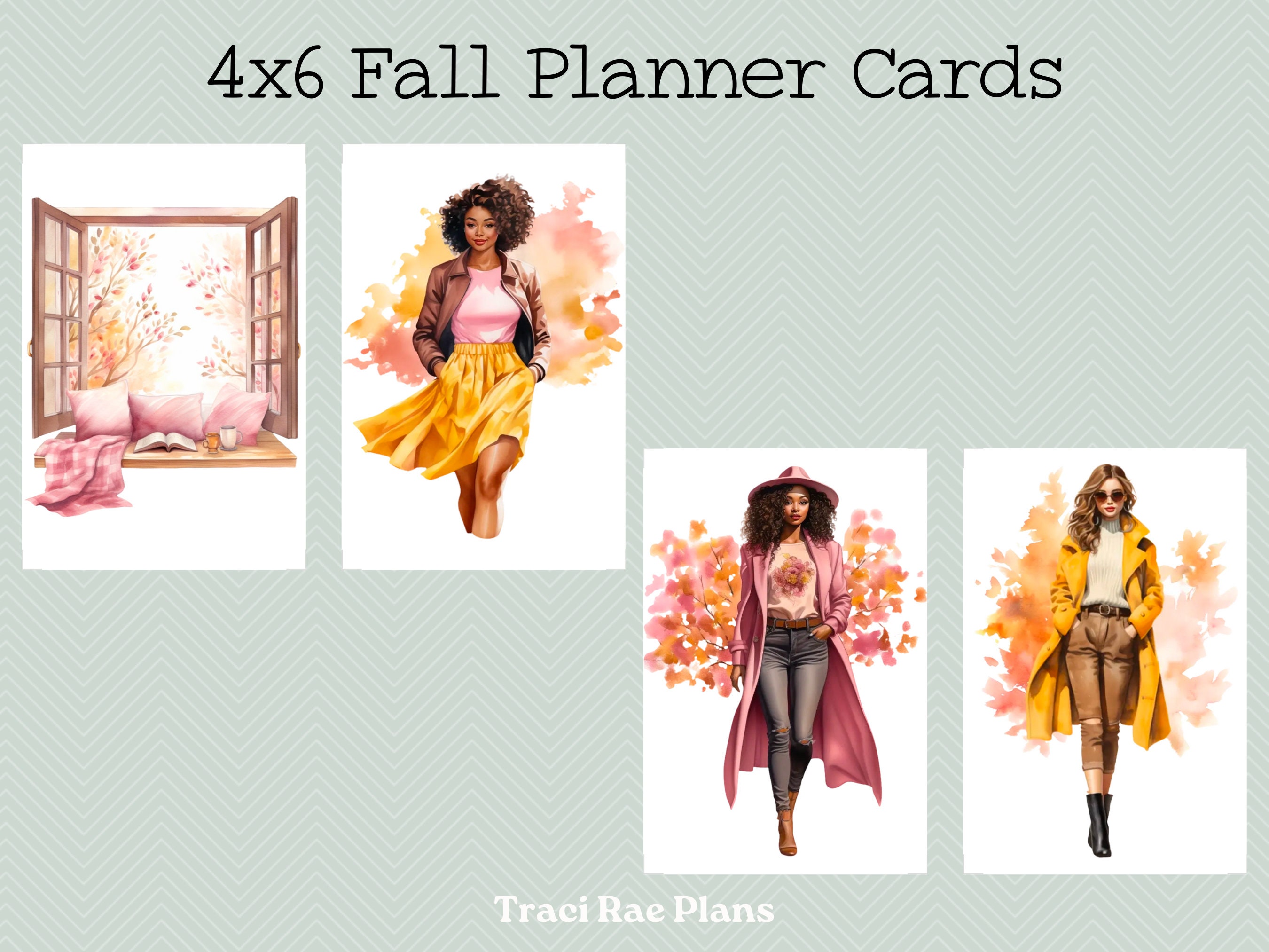 Printable 4x6 Fall Planner Cards - Etsy