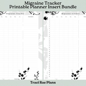 Pacote de encartes para impressão - Rastreador de enxaqueca