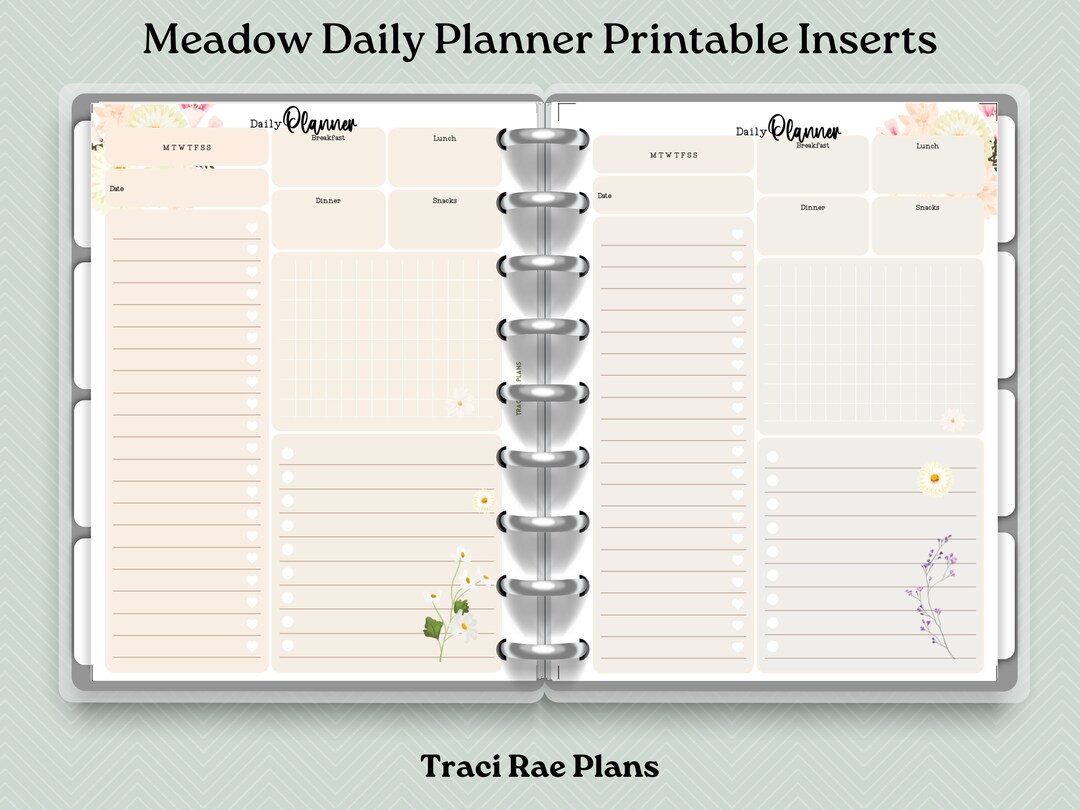 Printable Insert Bundle - Meadow Daily Planner - Etsy