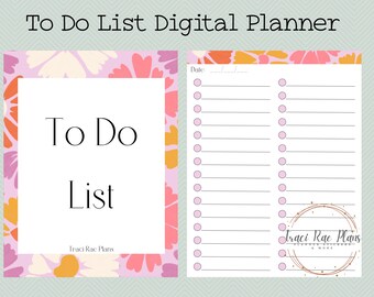 Lista de tareas del planificador digital