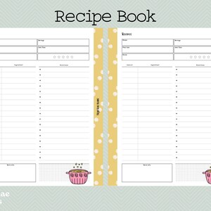 Printable - Recipe Book US Letter & Digital
