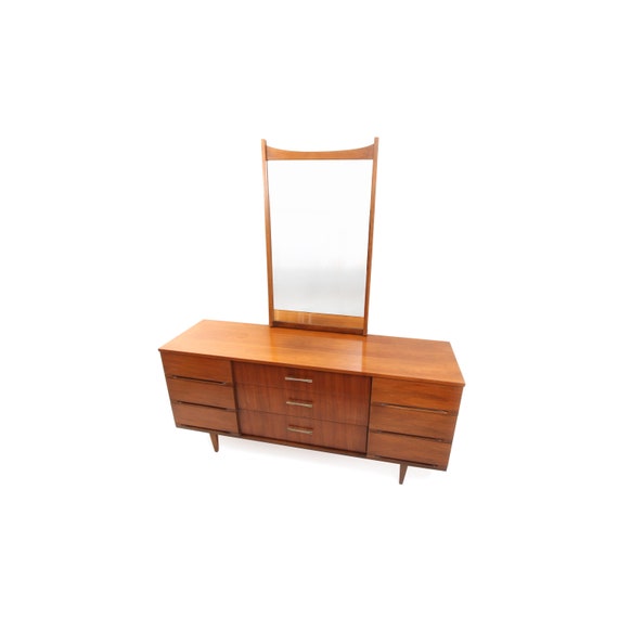 Mid Century Modern Harmony House Dresser With Mirror 9 Etsy