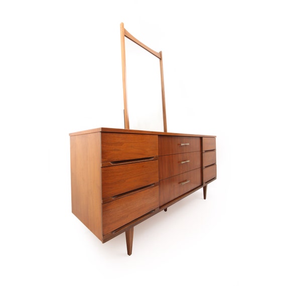 Mid Century Modern Harmony House Dresser With Mirror 9 Etsy