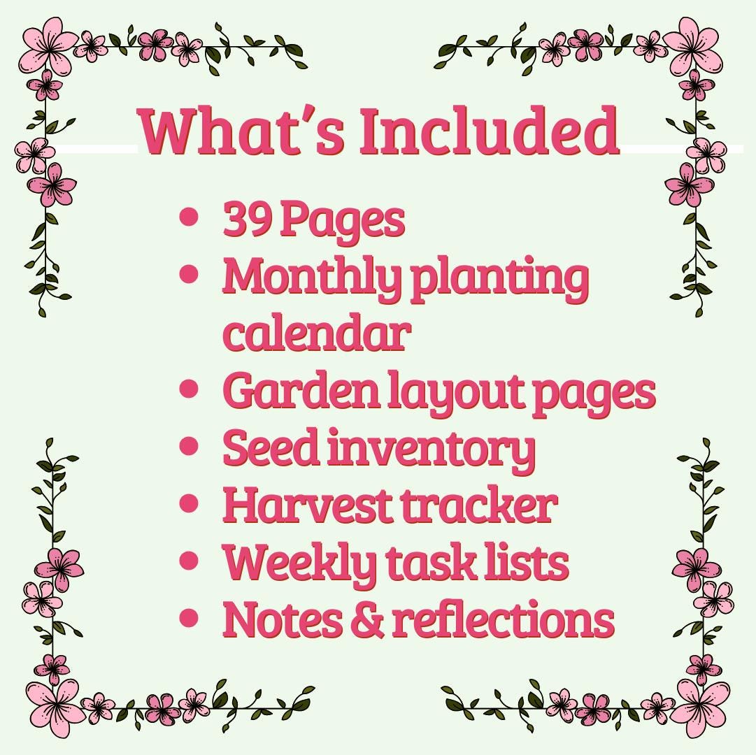 Printable Garden Planner | Gardening Journal | Seed Tracker | Planting ...