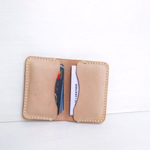 Minimalist Slim Leather Wallet, Personalized Slim Card Wallet, Business Cardholder, Credit Card Case, Leather Cardholder, Leather Gift