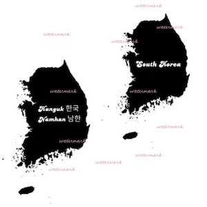 South Korea PNGs with Country Names